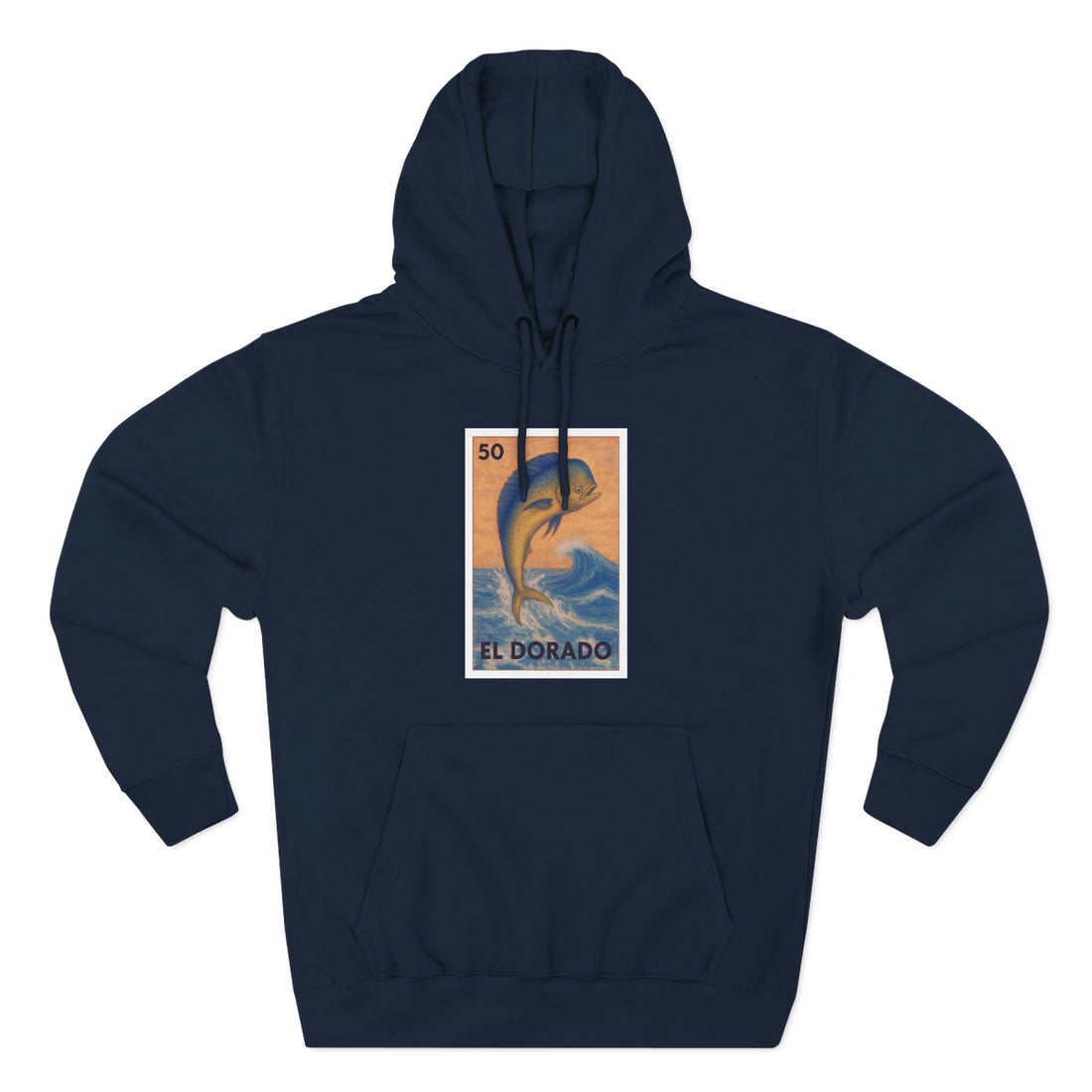 Dorado Lotería Unisex - Pull-Over Cotton Blend Fleece Hoodie (El Dorado)