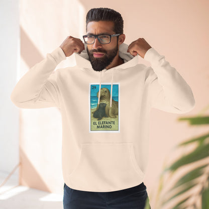 Elephant Seal Lotería Fleece Hoodie