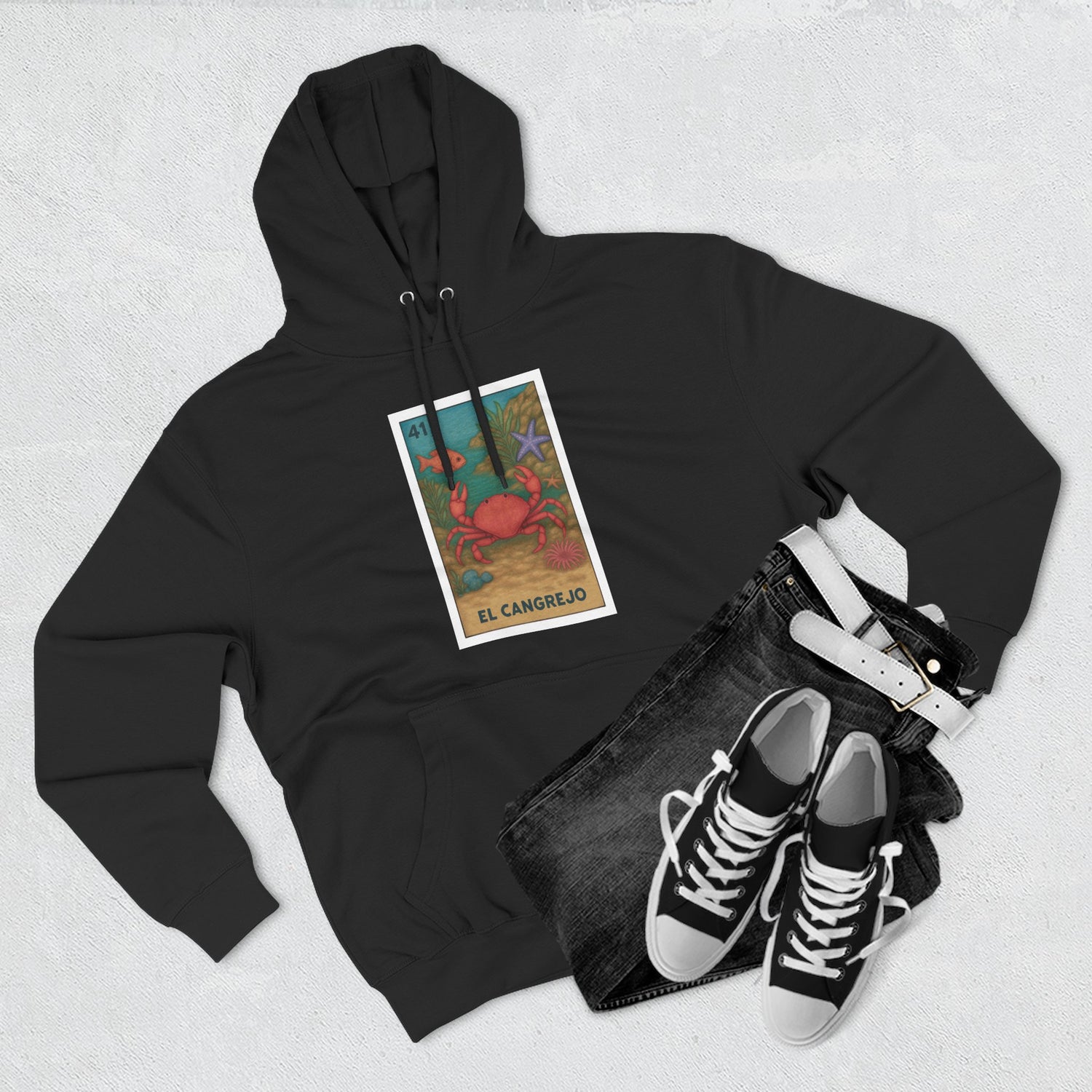 Crab Lotería Fleece Hoodie
