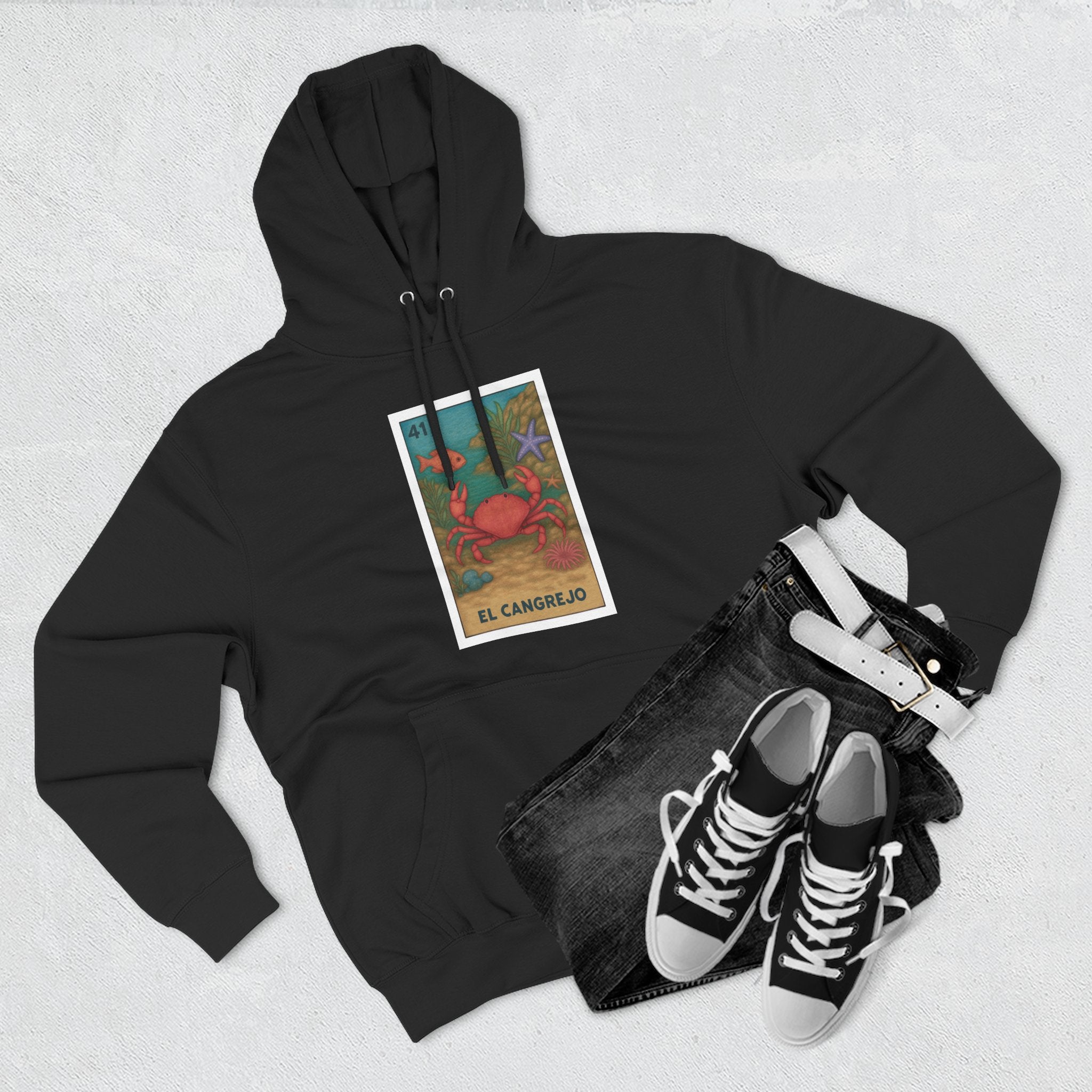 Crab Lotería Fleece Hoodie