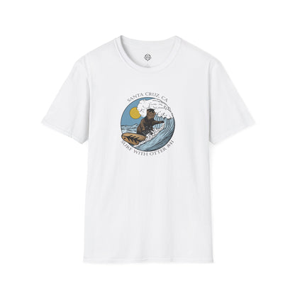 Surf with Otter 841 by Thiago Bianchini cotton t-shirt image 7