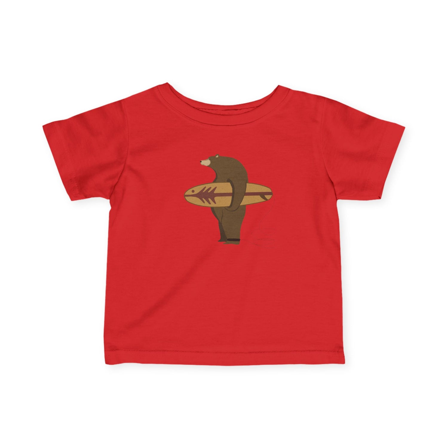 Surfing Grizzly Bear by Fabian Lavater infant cotton t-shirt image 16