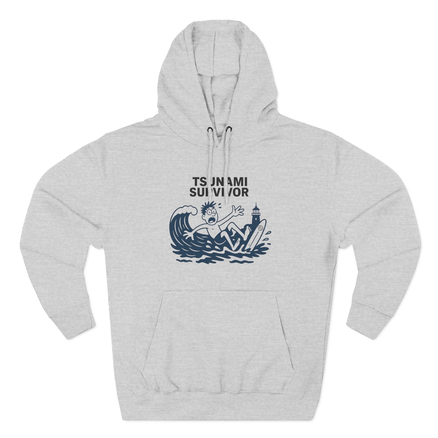 Tsunami Survivor Unisex - Pull-Over Cotton Blend Fleece Hoodie