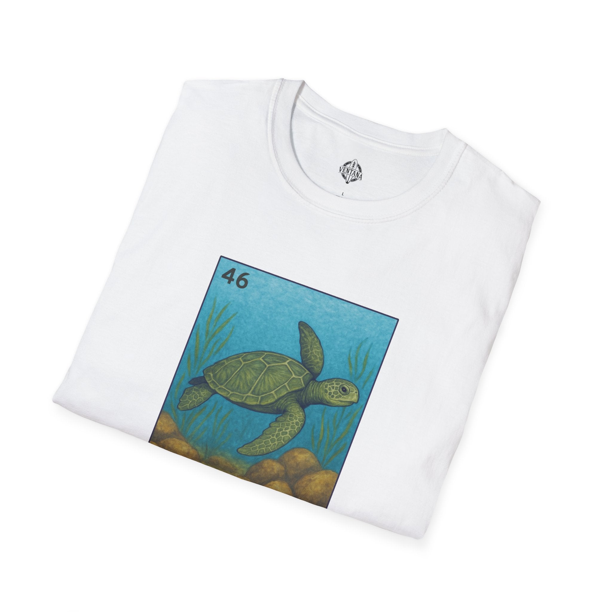 Turtle Lotería Unisex - Soft Style U.S. Cotton T-Shirt (La Tortuga)