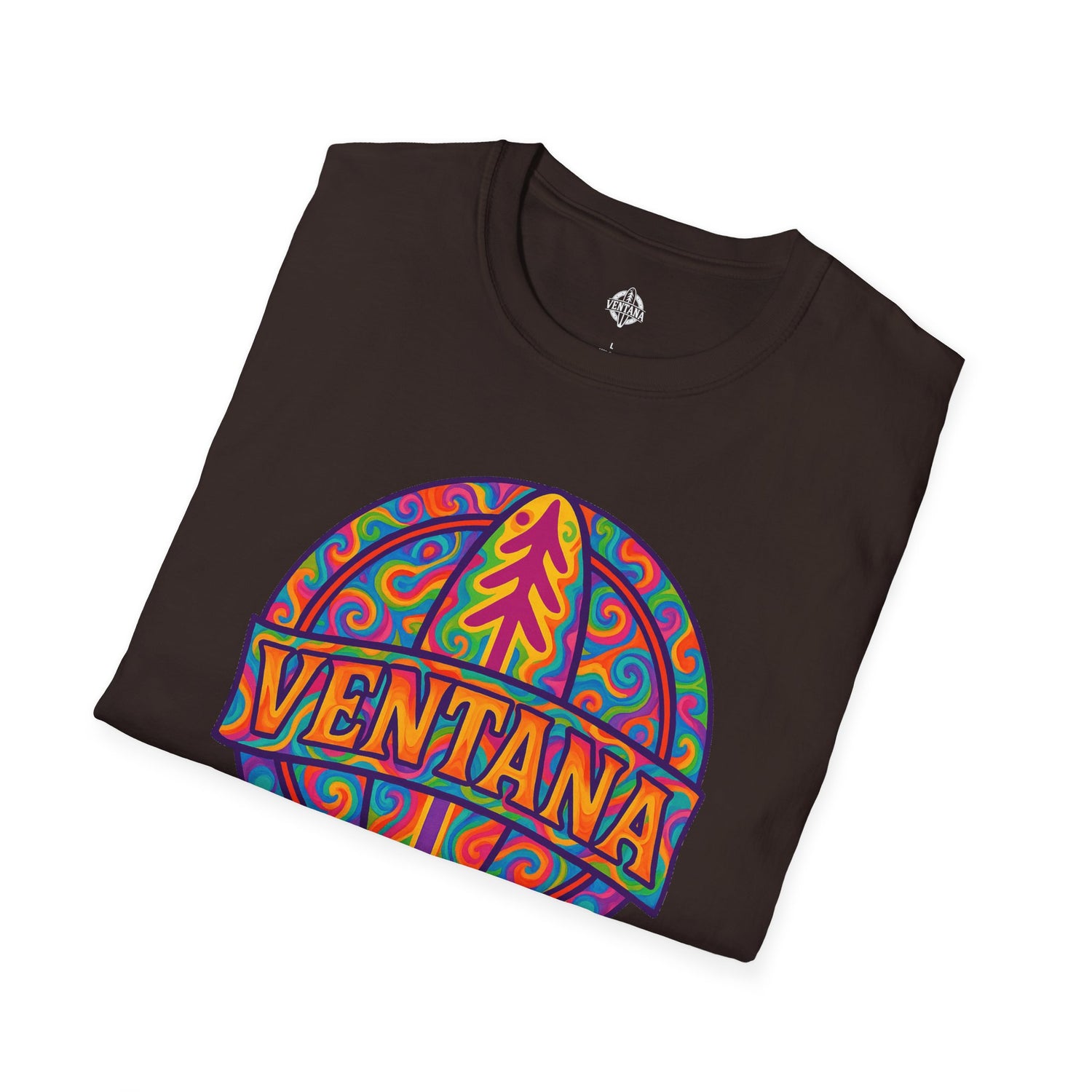 Ventana Psychedelic Treefish Logo - Soft Style U.S. Cotton T-Shirt