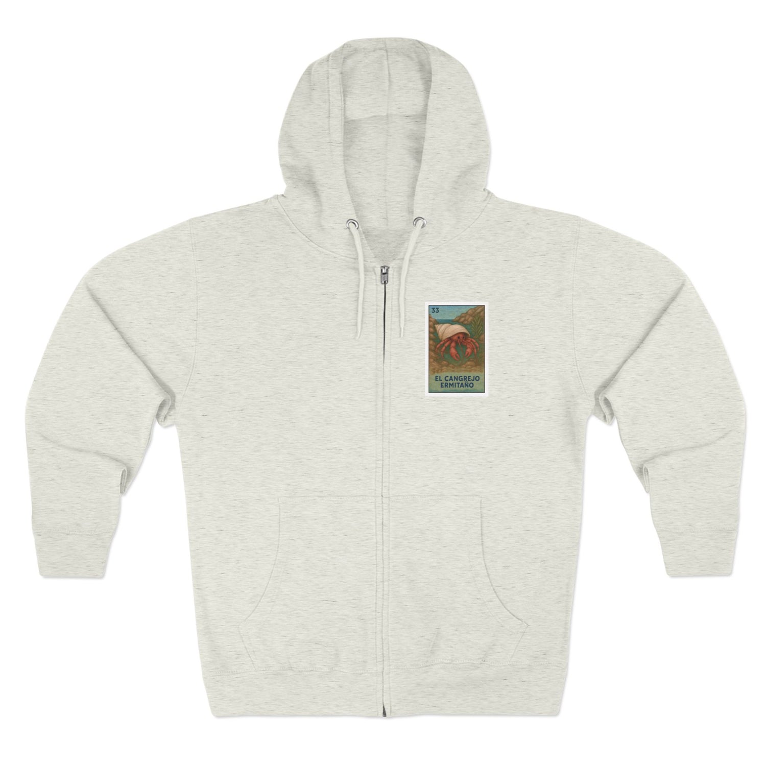 Hermit Crab Lotería zip fleece hoodie image 2
