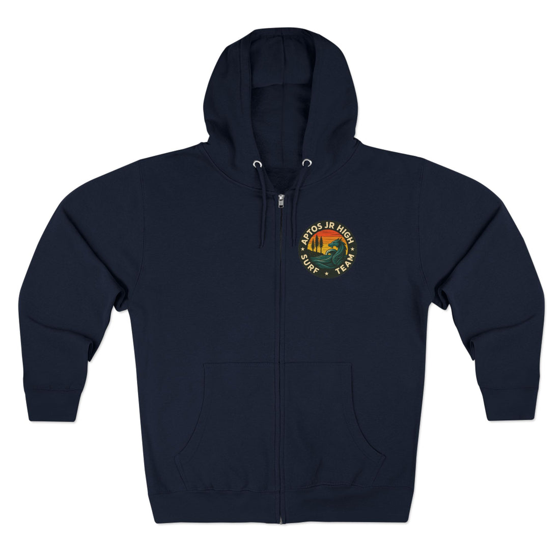 Aptos Junior High Surf Team Unisex - Zip Cotton Blend Fleece Hoodie