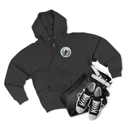 Surf with Otter 841 by Thiago Bianchini zip fleece hoodie image 13