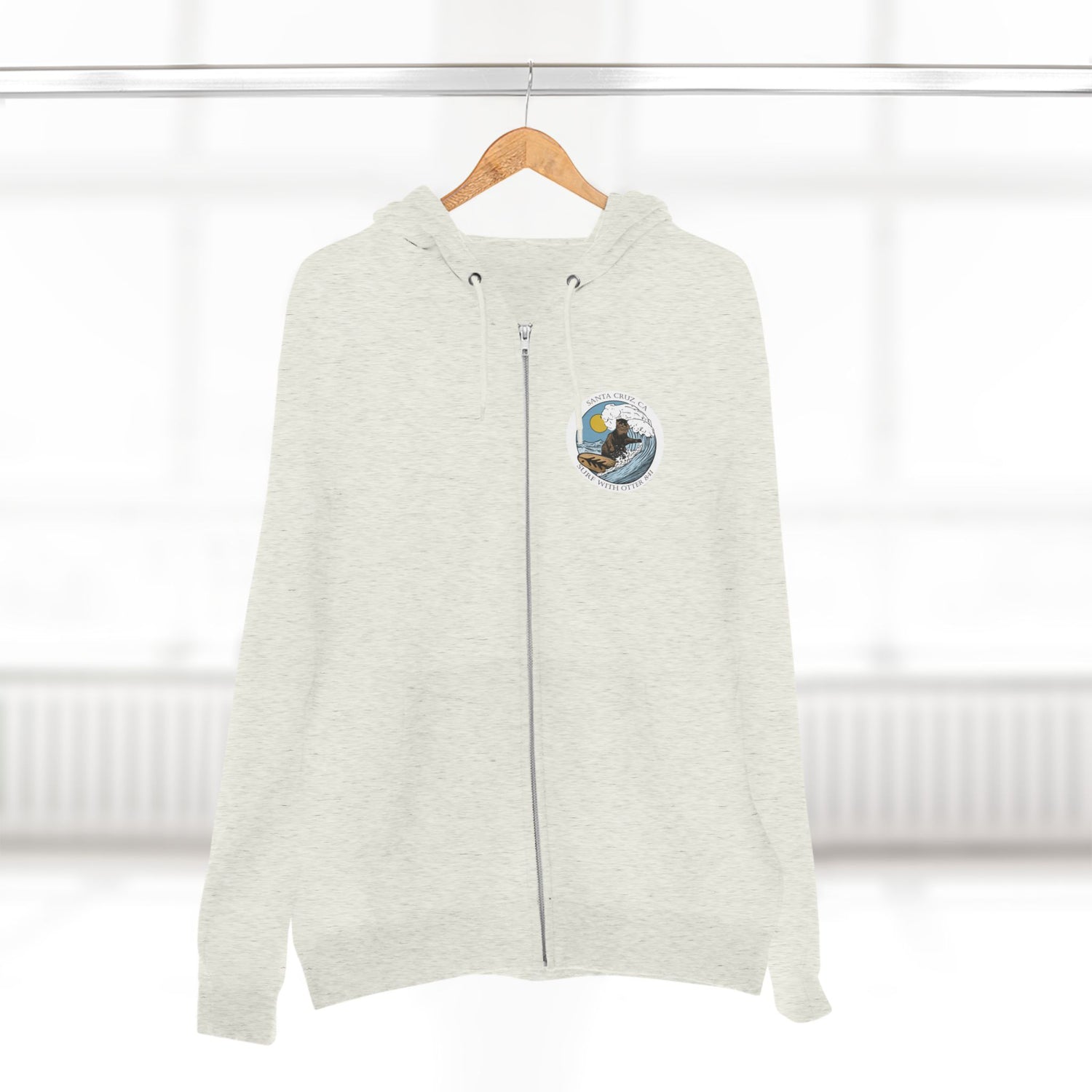 Surf with Otter 841 Zip Hoodie