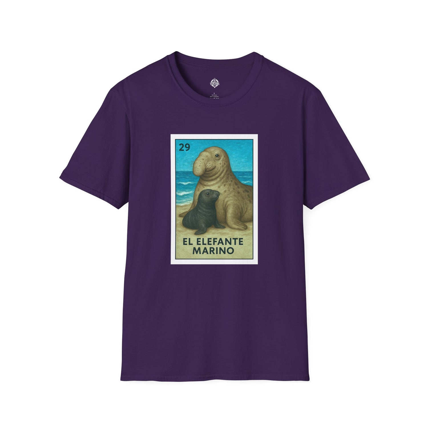 Elephant Seal Lotería cotton t-shirt image 14