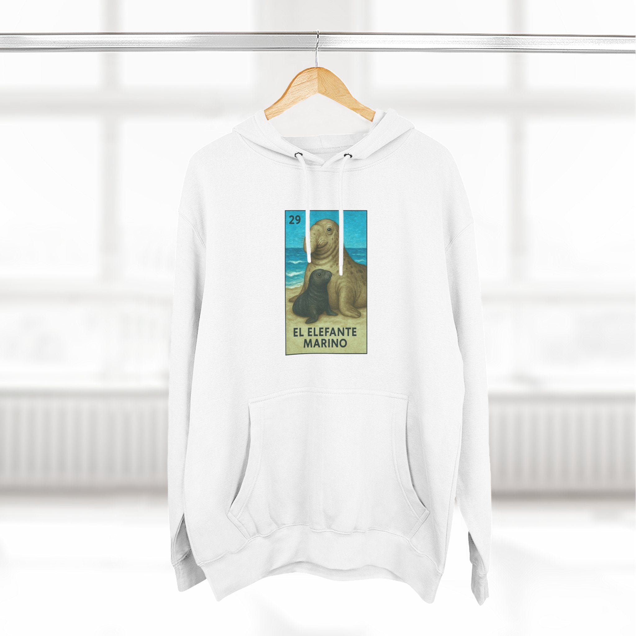 Elephant Seal Lotería fleece hoodie image 13