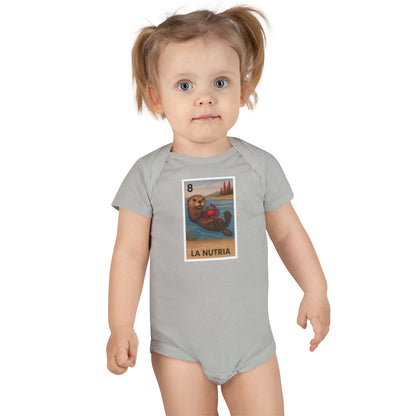 Sea Otter Lotería baby cotton onesie image 10