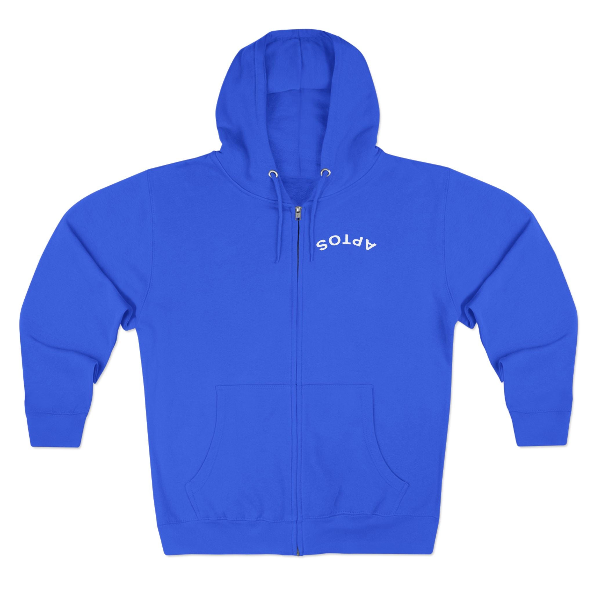 Aptos California Upside Down Unisex - Zip Cotton Blend Fleece Hoodie