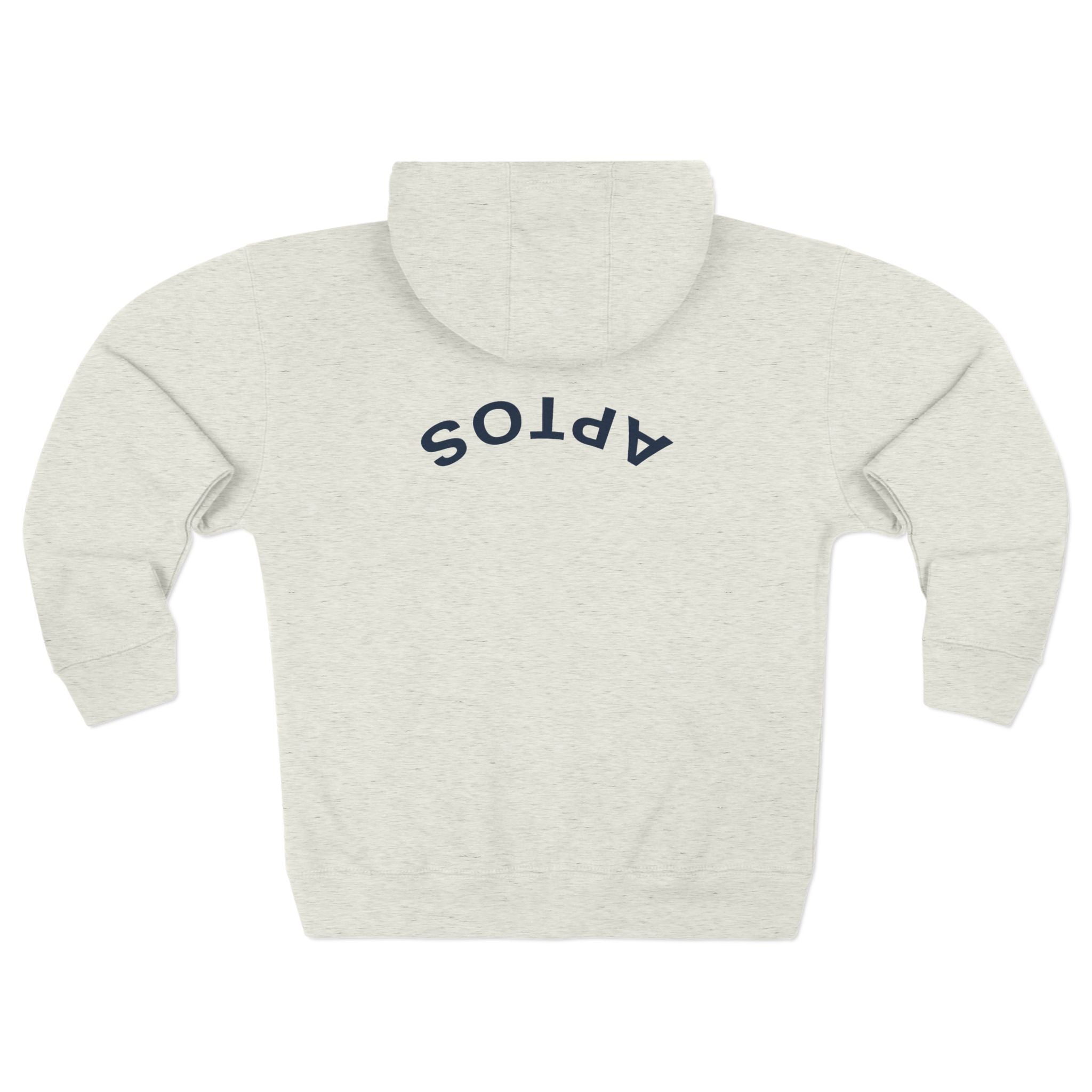 Aptos California Upside Down Unisex - Zip Cotton Blend Fleece Hoodie