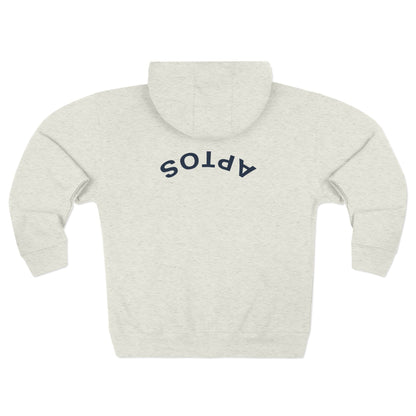 Aptos California Upside Down Unisex - Zip Cotton Blend Fleece Hoodie