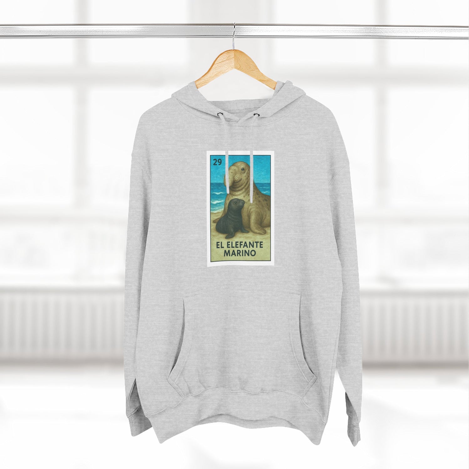 Elephant Seal Lotería fleece hoodie image 19