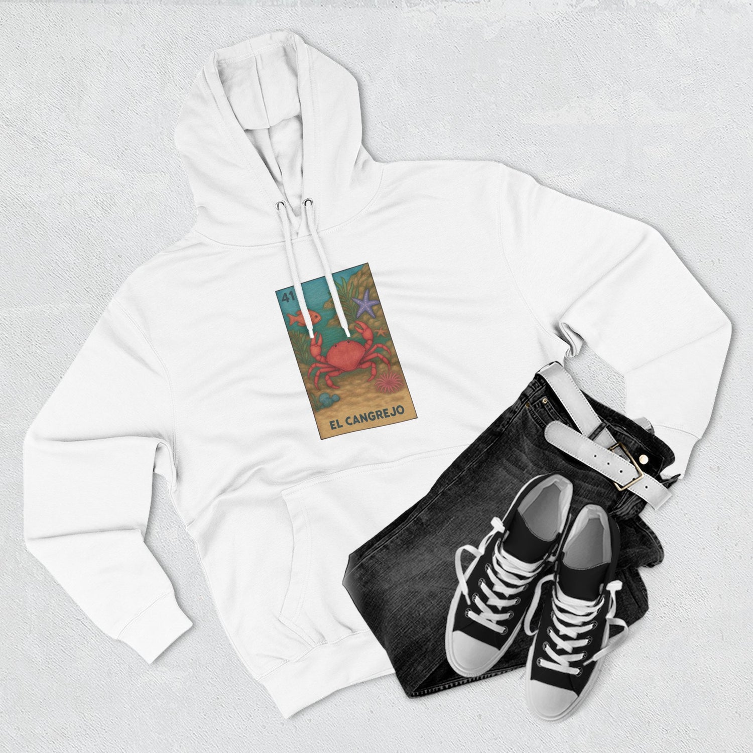 Crab Lotería fleece hoodie image 12