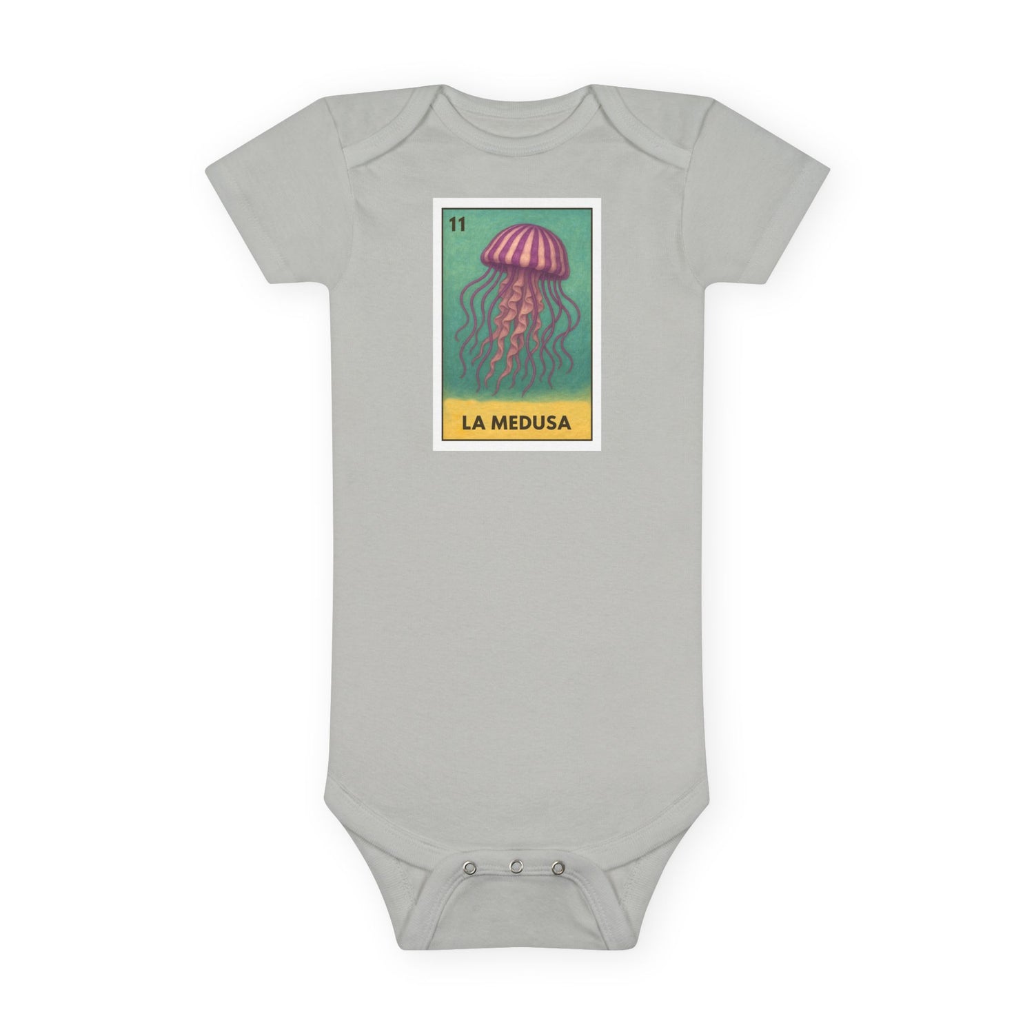 Sea Jelly Lotería baby cotton onesie image 4