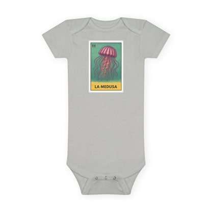 Sea Jelly Lotería baby cotton onesie image 4