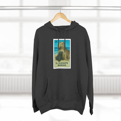 Elephant Seal Lotería Fleece Hoodie