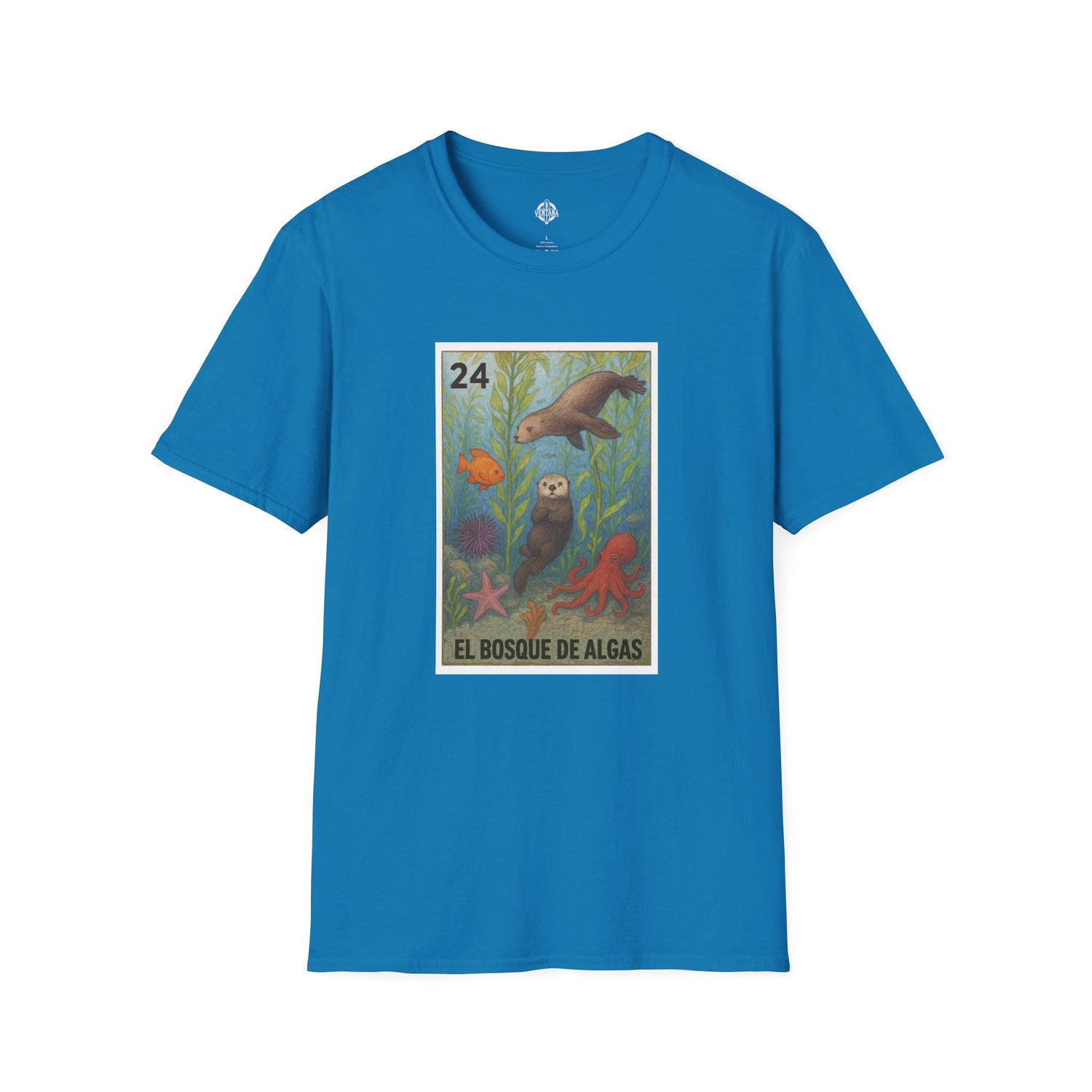 Kelp Forest Lotería Unisex - Soft Style U.S. Cotton T-Shirt (El Bosque de Algas)