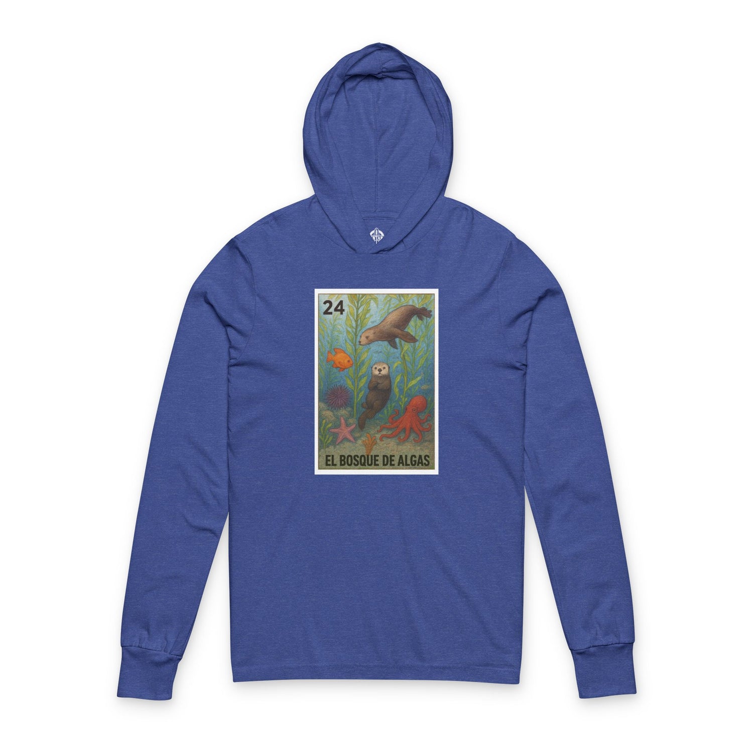 Kelp Forest Lotería cotton hooded long sleeve t-shirt image 6