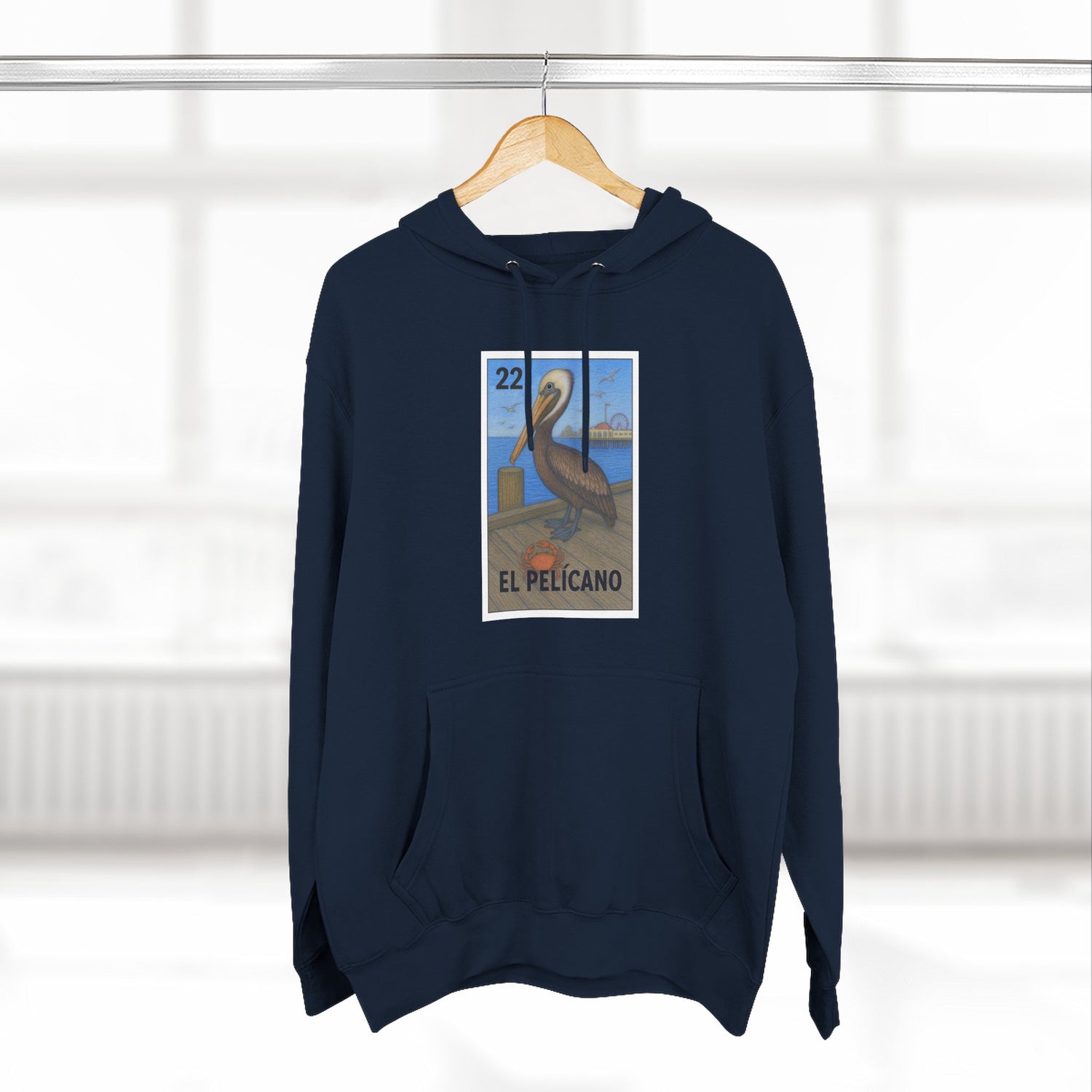 Pelican Lotería Fleece Hoodie (El Pelícano)