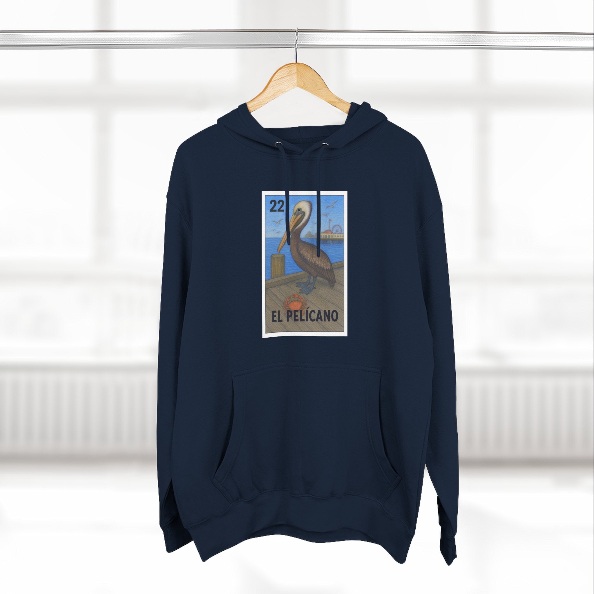 Pelican Lotería Fleece Hoodie (El Pelícano)