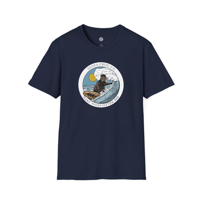Surf with Otter 841 by Thiago Bianchini cotton t-shirt image 1