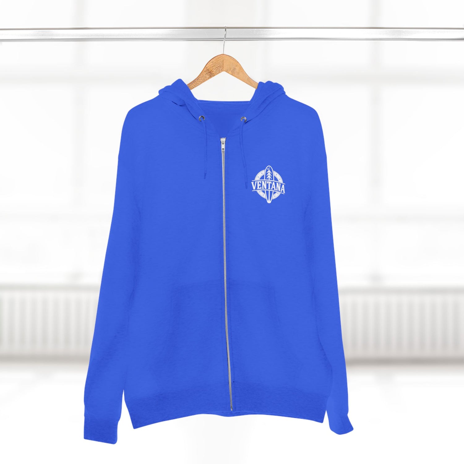 Ventana Treefish Logo Unisex - Zip Cotton Blend Fleece Hoodie