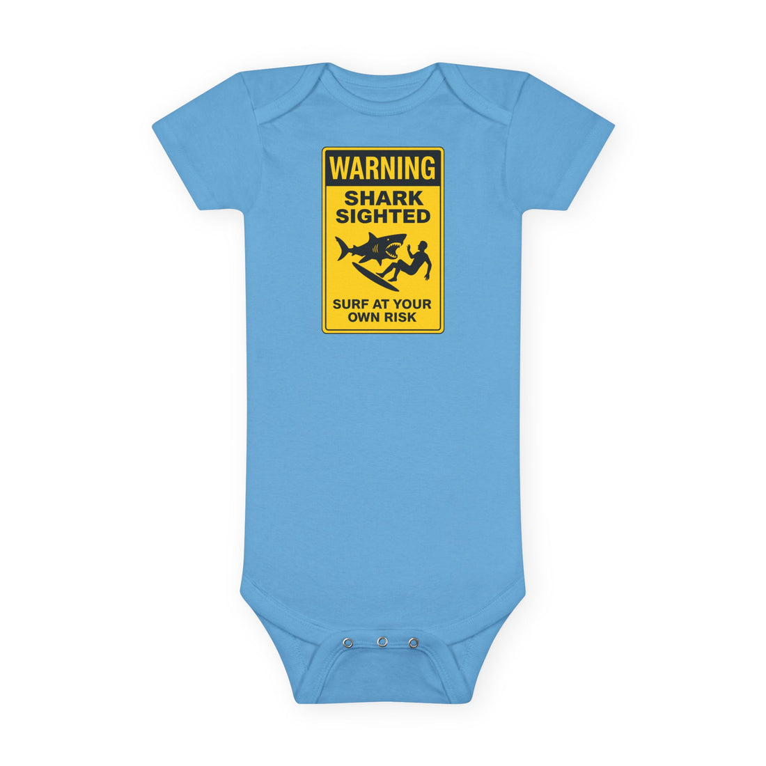 Shark Sighted baby cotton onesie image 1