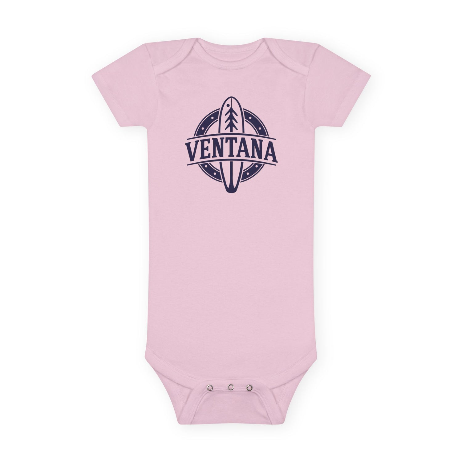 Ventana Psychedelic Treefish Logo baby cotton onesie image 2