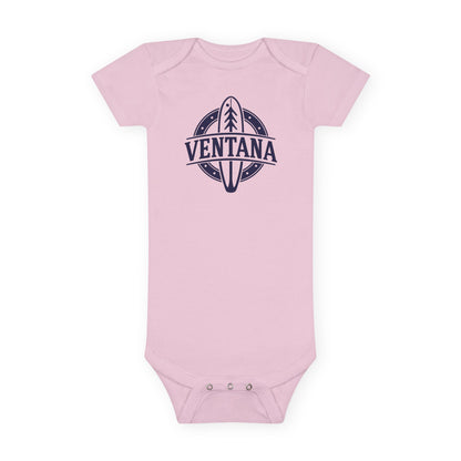 Ventana Psychedelic Treefish Logo baby cotton onesie image 2