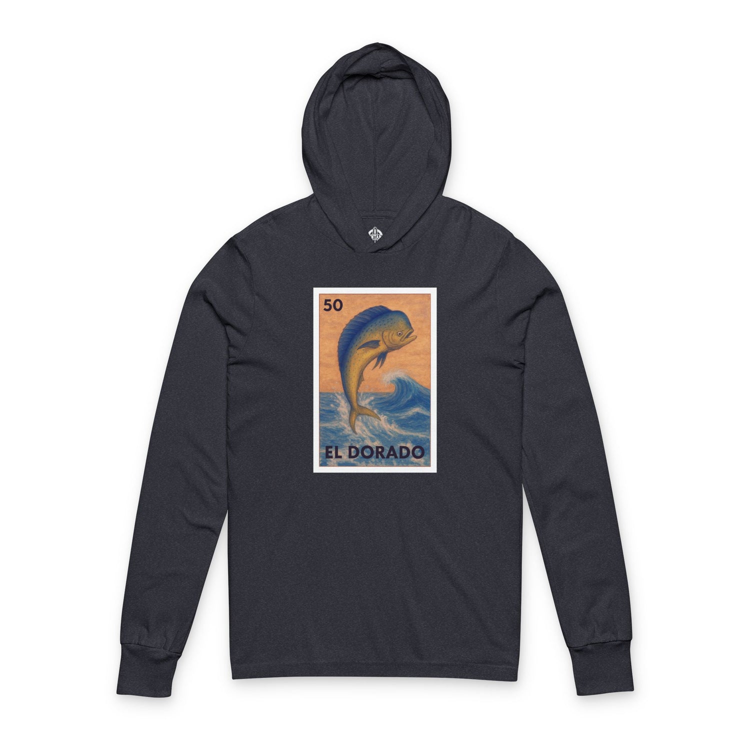 Dorado Lotería cotton hooded long sleeve t-shirt image 1