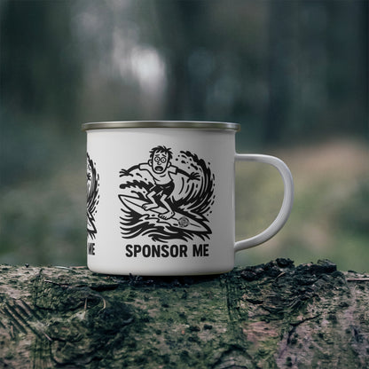 Sponsor Me Enamel Camping Mug (12oz - small)