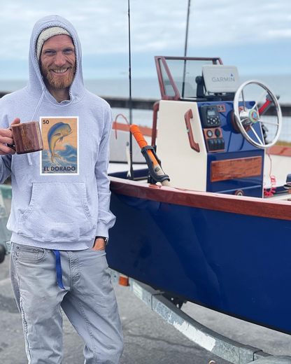 Dorado Lotería Unisex - Pull-Over Cotton Blend Fleece Hoodie (El Dorado)